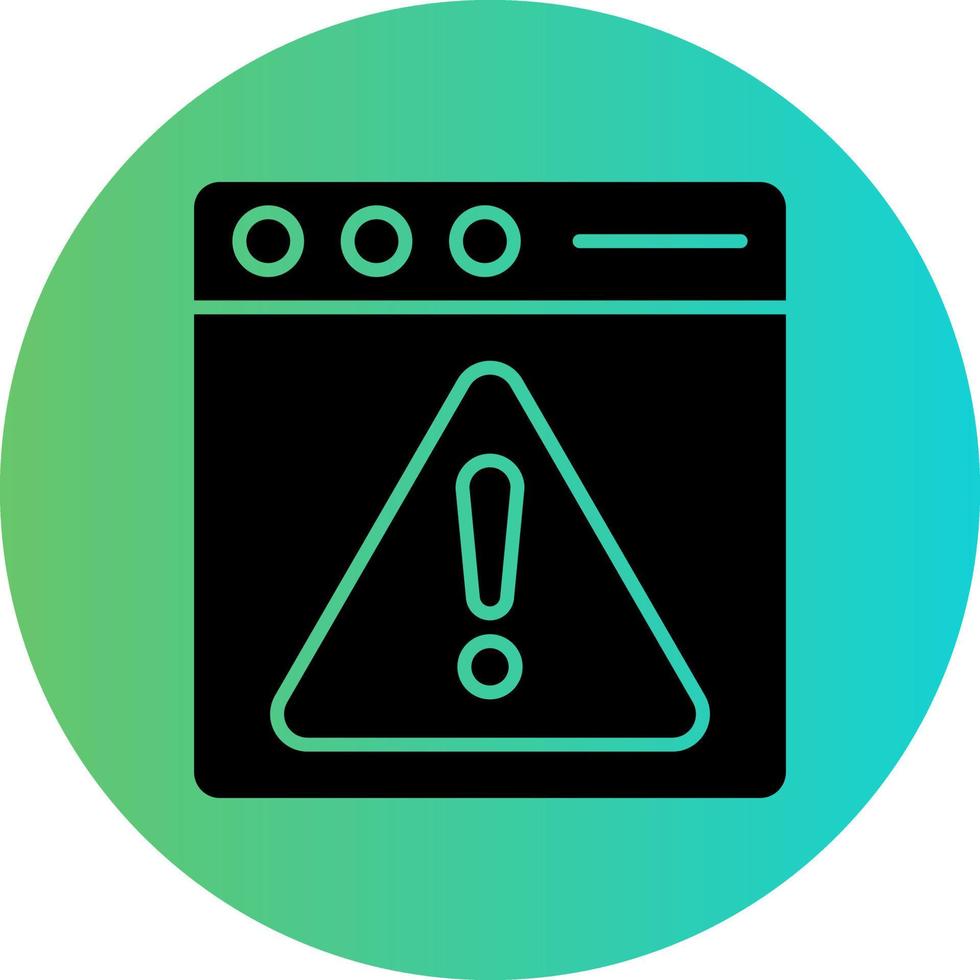 Web Warning Vector Icon Design