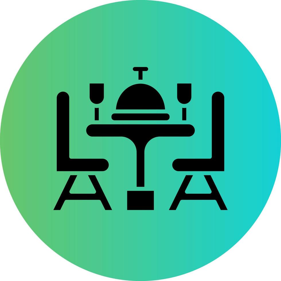 Dining Table Vector Icon Design