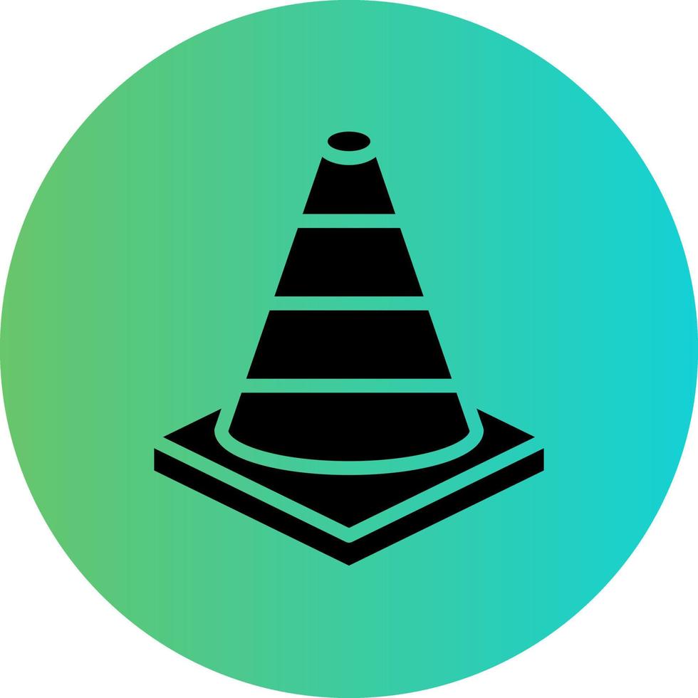 Road Cone Vector Icon Design