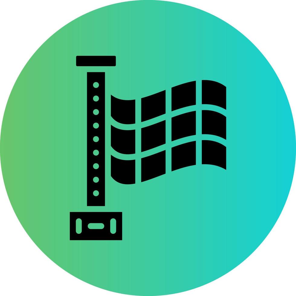 Finish Flag Vector Icon Design