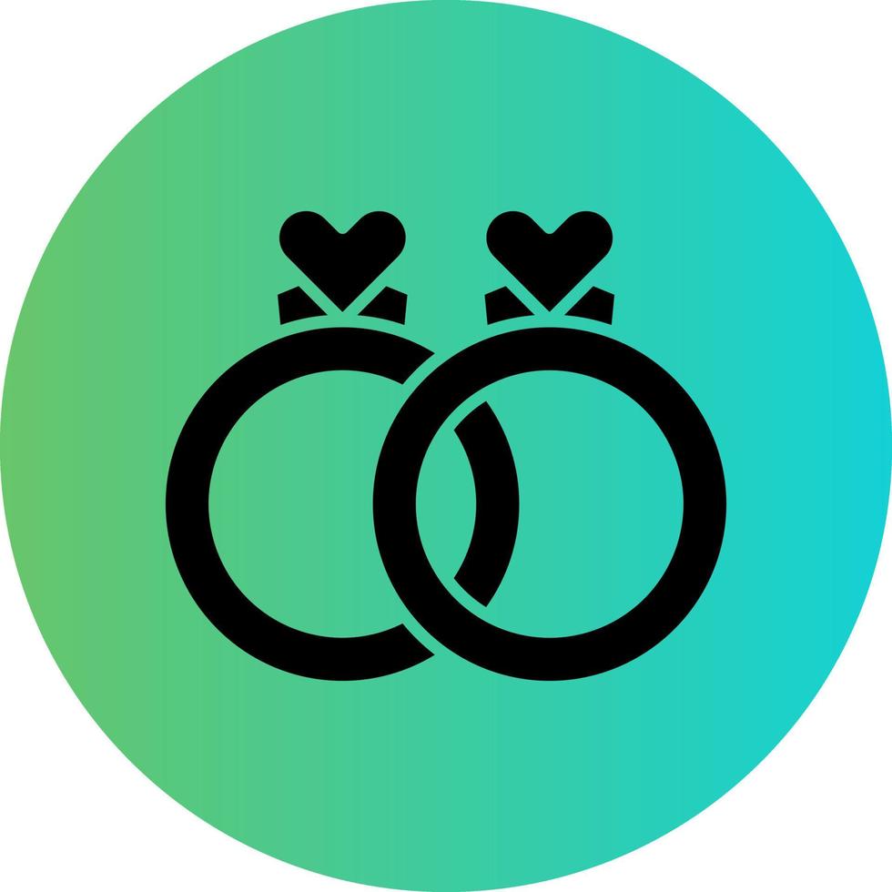 Wedding Ring Vector Icon Design
