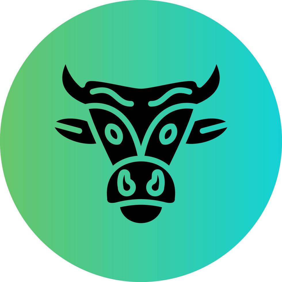 Bull Skull Vector Icon Design