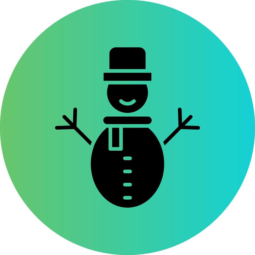Snowman Vector Icon Design