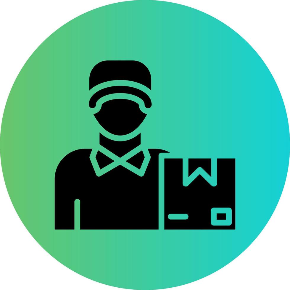 Courier Man Vector Icon Design