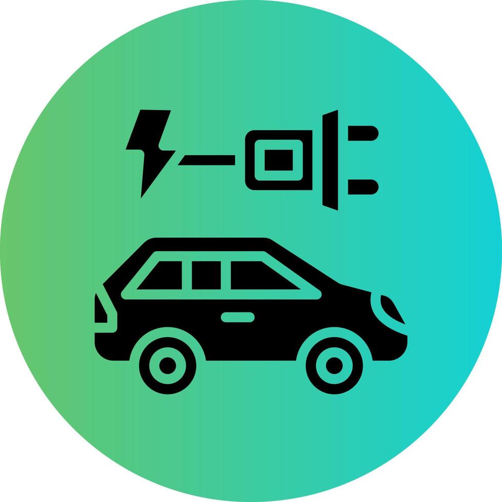 Electric Car Vector Icon Design