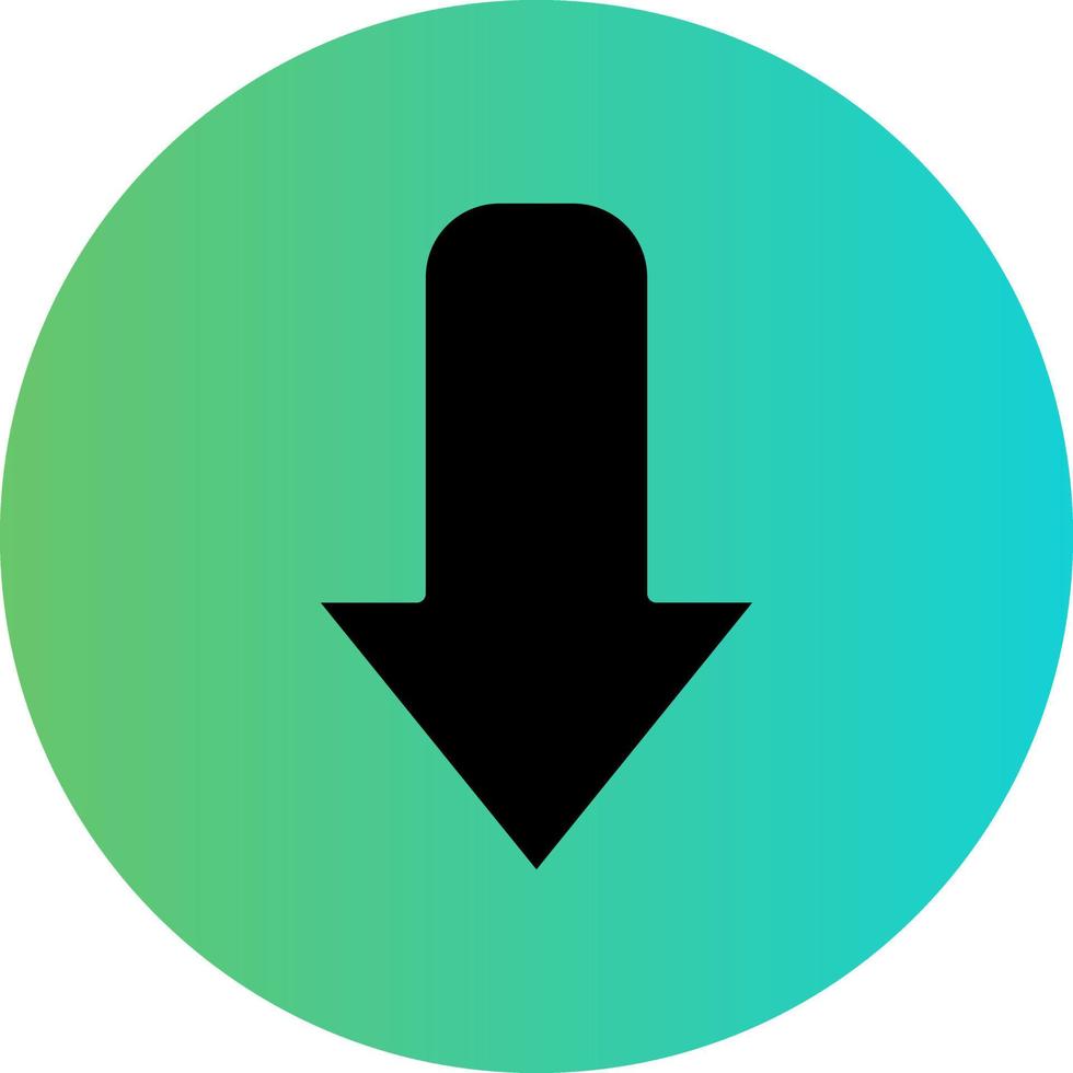 Down Arrow Vector Icon Design