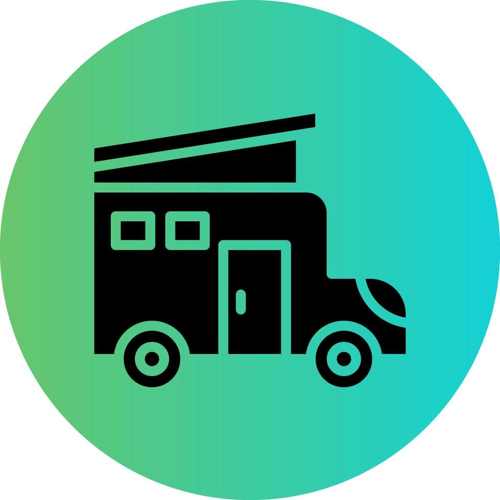 Camper Van Vector Icon Design