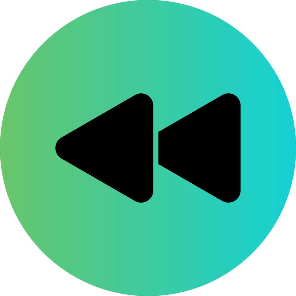 Backward Vector Icon Design