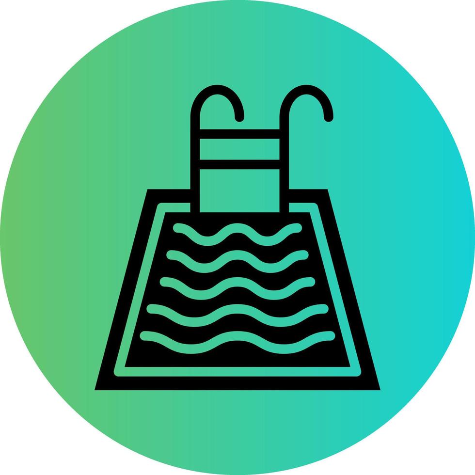 Swimming Pool Vector Icon Design