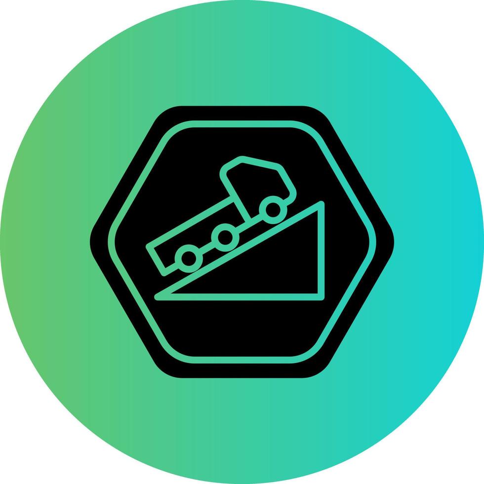 Hill Road Vector Icon Design