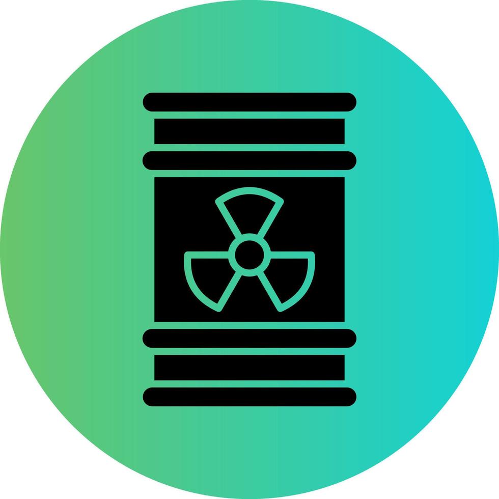 Radioactive Barrel Vector Icon Design