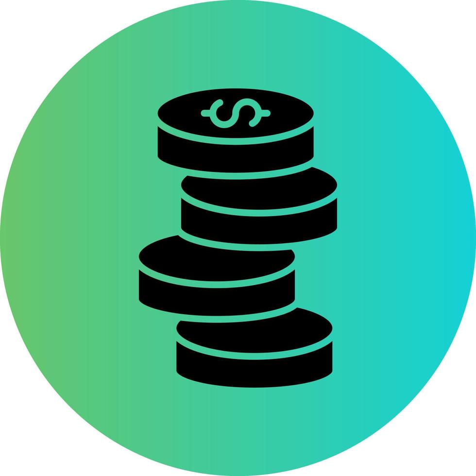 Stack Of Coins Vector Icon Design