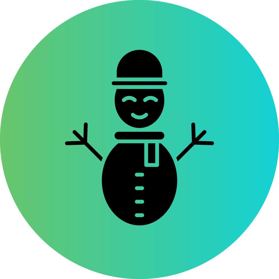 Snowman Vector Icon Design