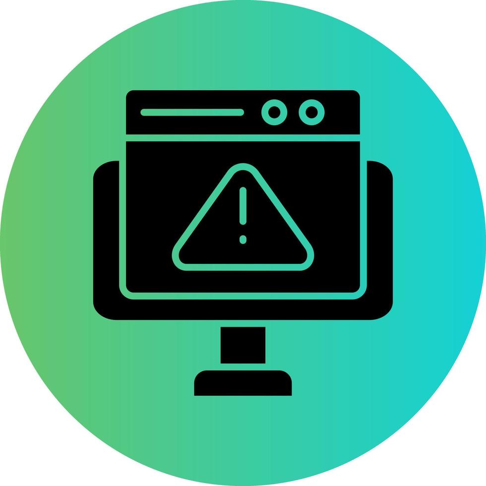 Website Error Vector Icon Design