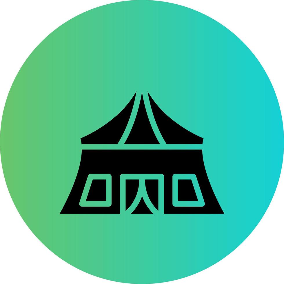 Army Tent Vector Icon Design