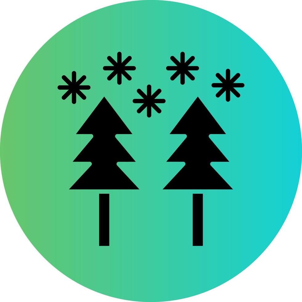 Snow Forest Vector Icon Design
