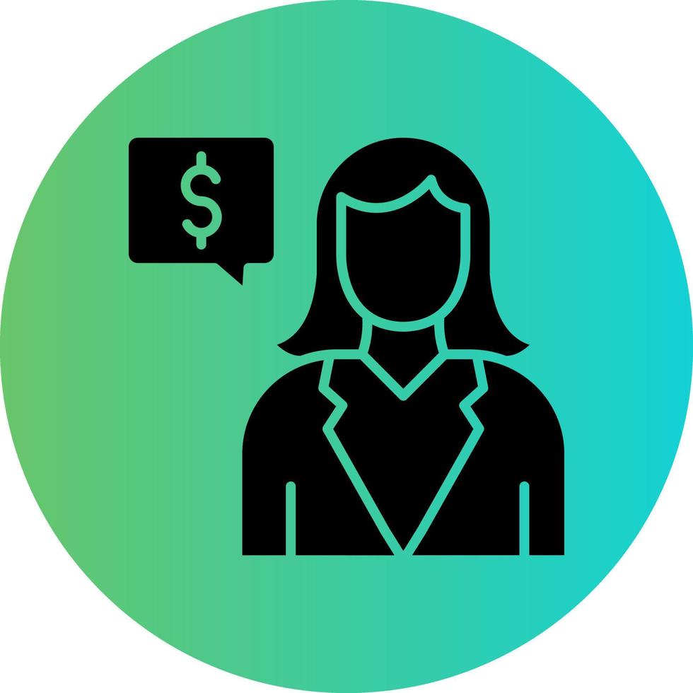 Female Advisor Vector Icon Design