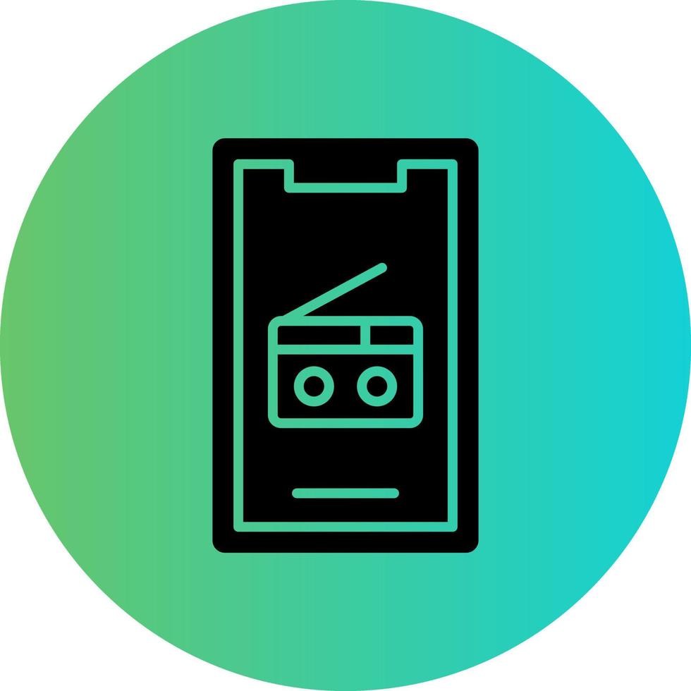 Mobile Radio Vector Icon Design