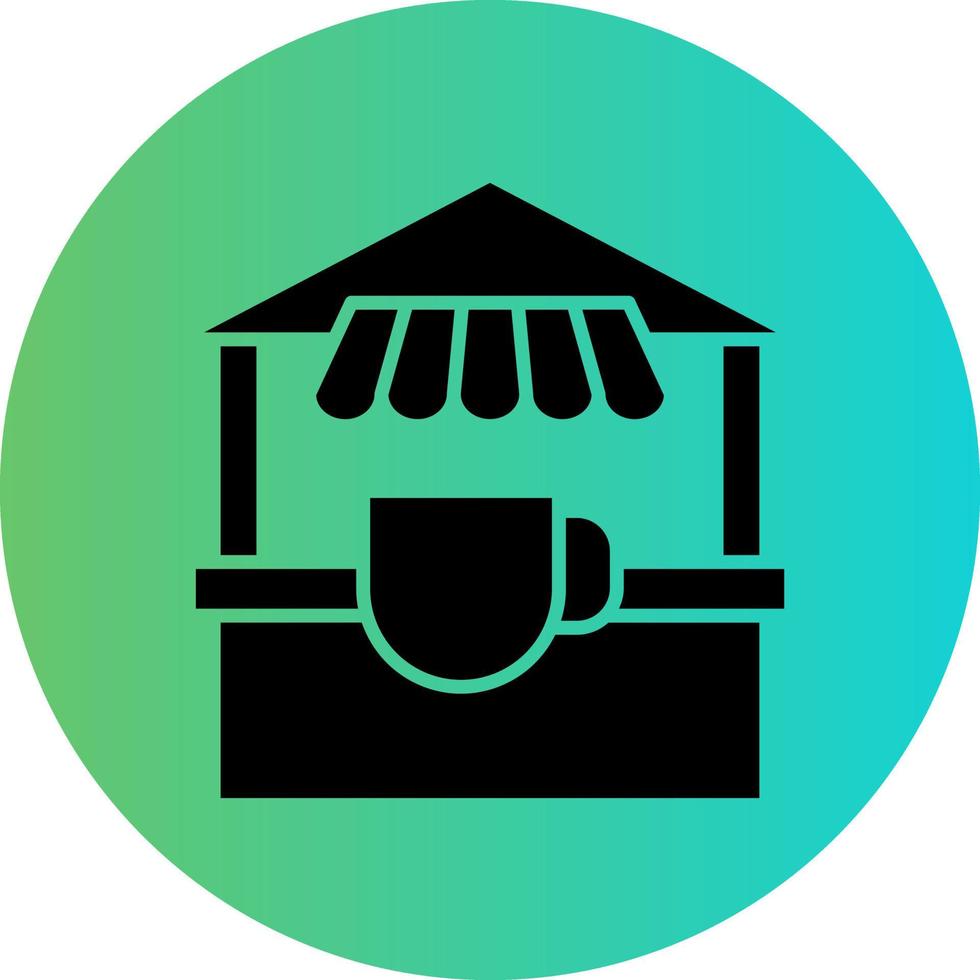 Tea Stall Vector Icon Design