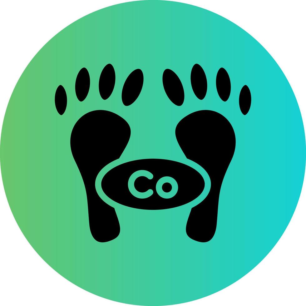 Carbon Footprint Vector Icon Design