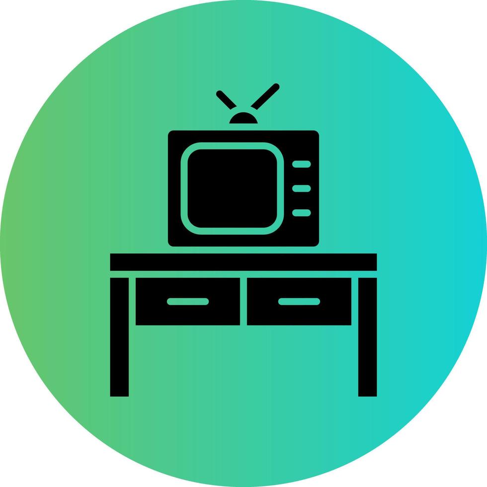 Tv Table Vector Icon Design