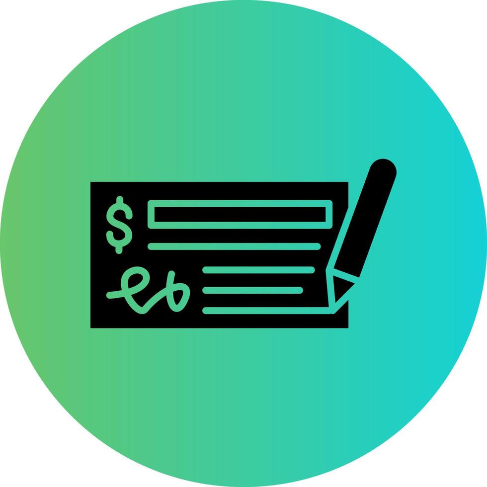 Cheque Book Vector Icon Design