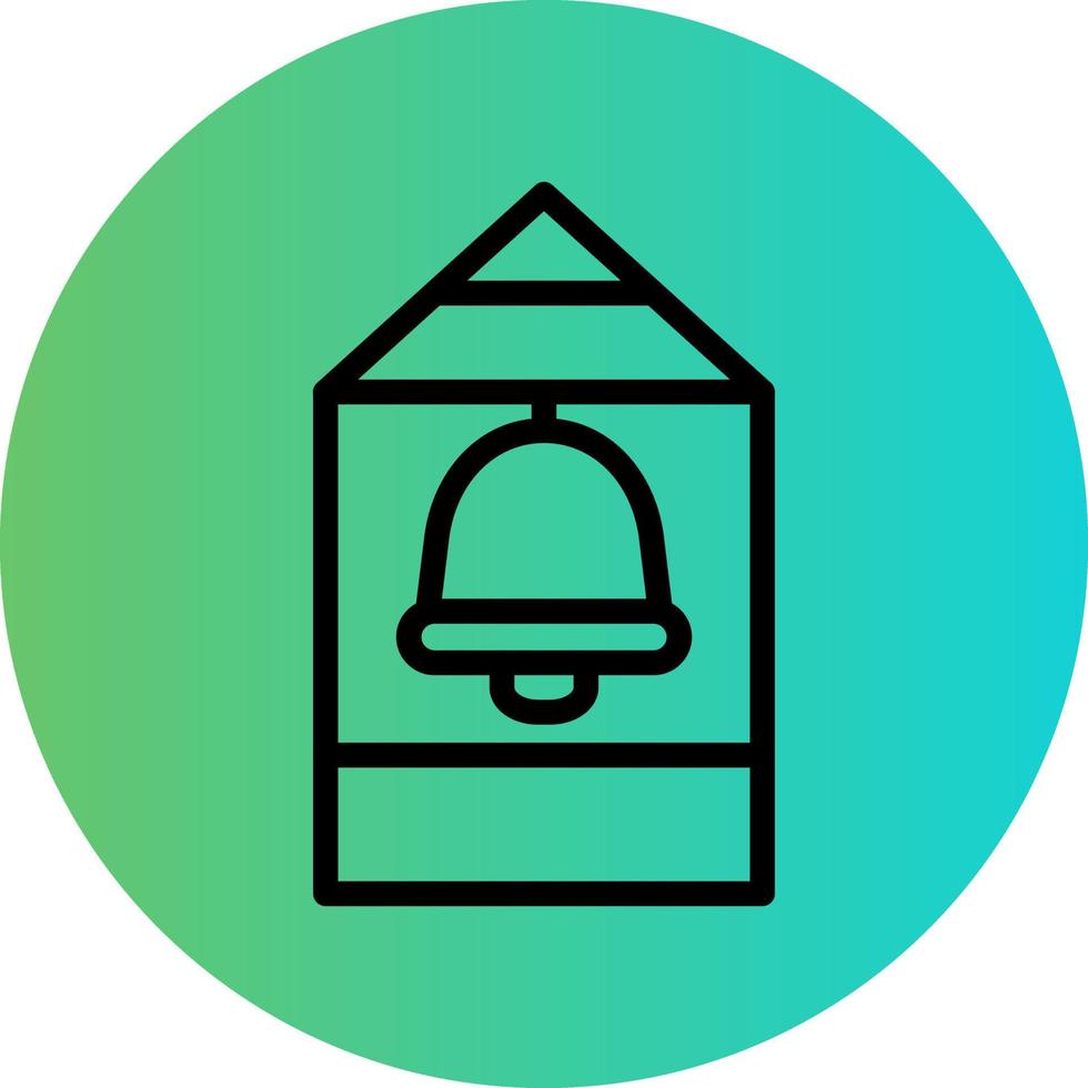 Bell Tower Vector Icon Design