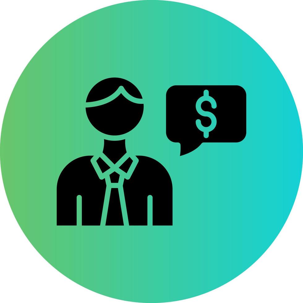 Financial Advisor Vector Icon Design