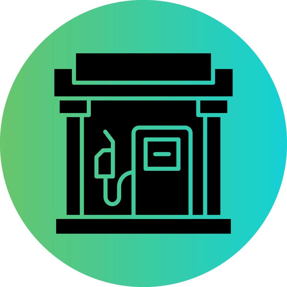 Petrol Station Vector Icon Design