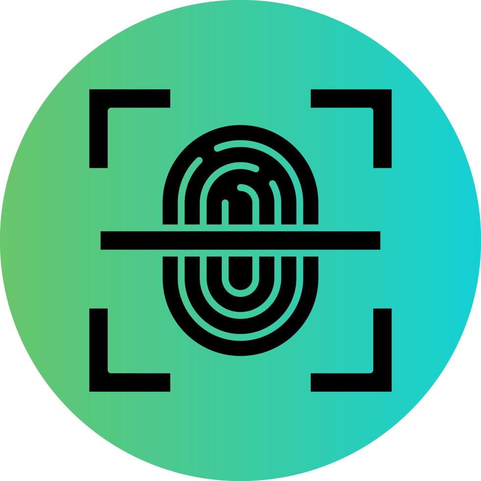 Fingerprint Scan Vector Icon Design
