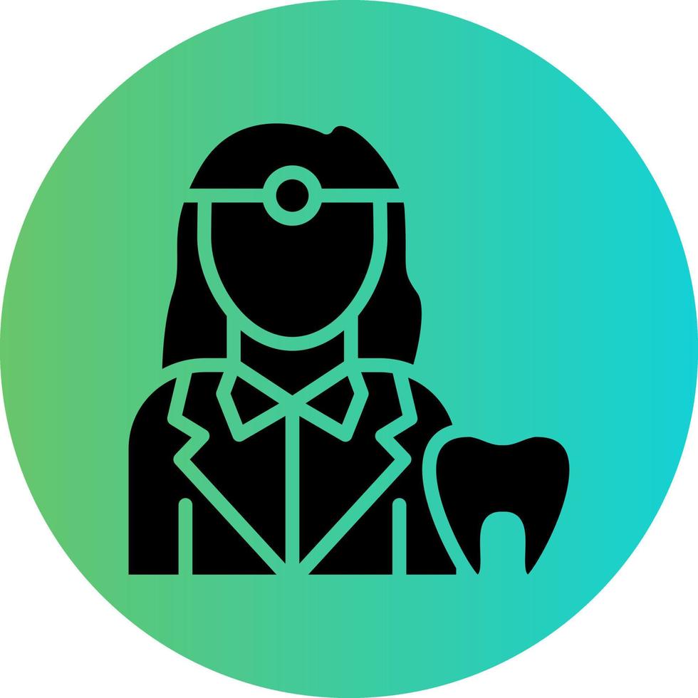 Female Dentist Vector Icon Design