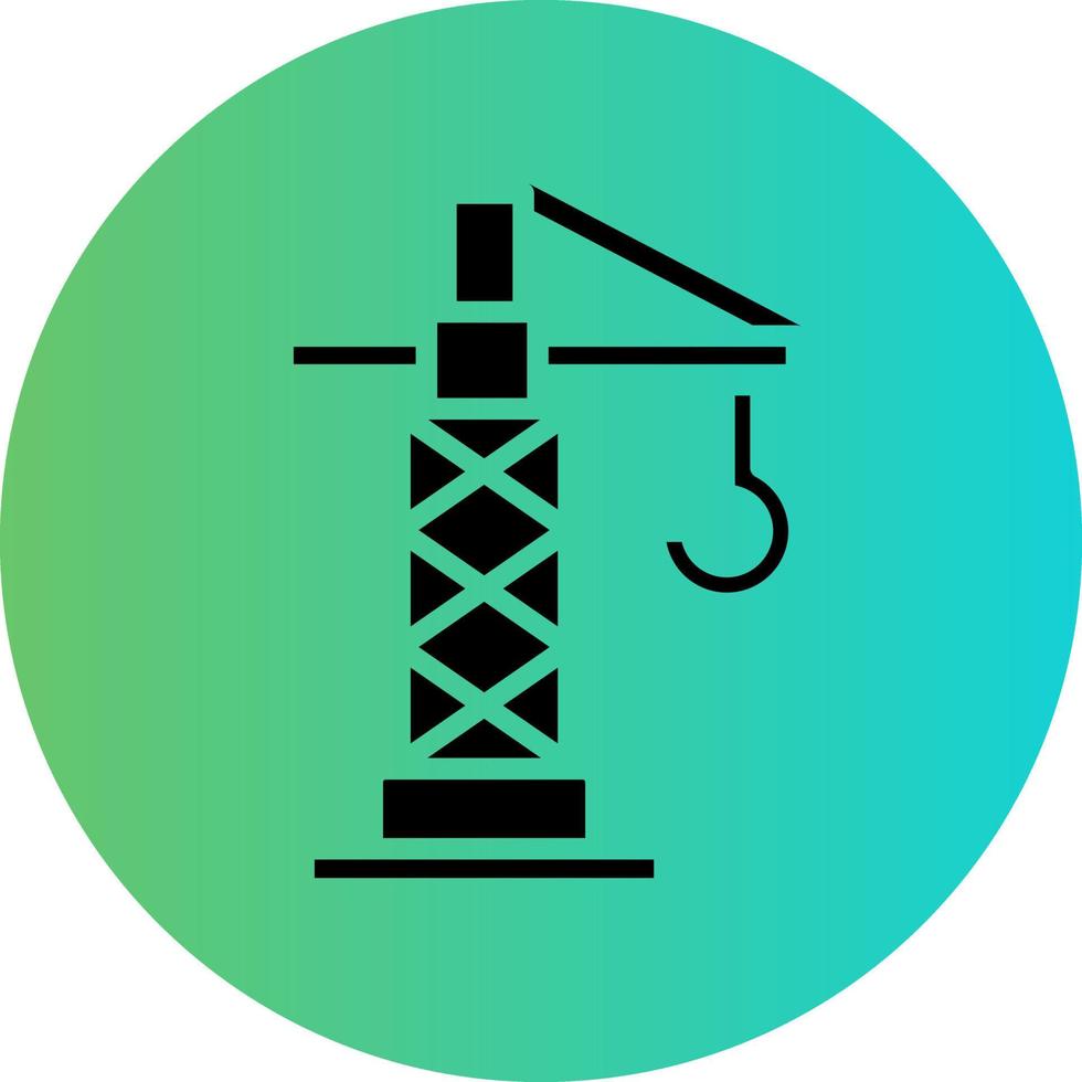 Crane Machine Vector Icon Design