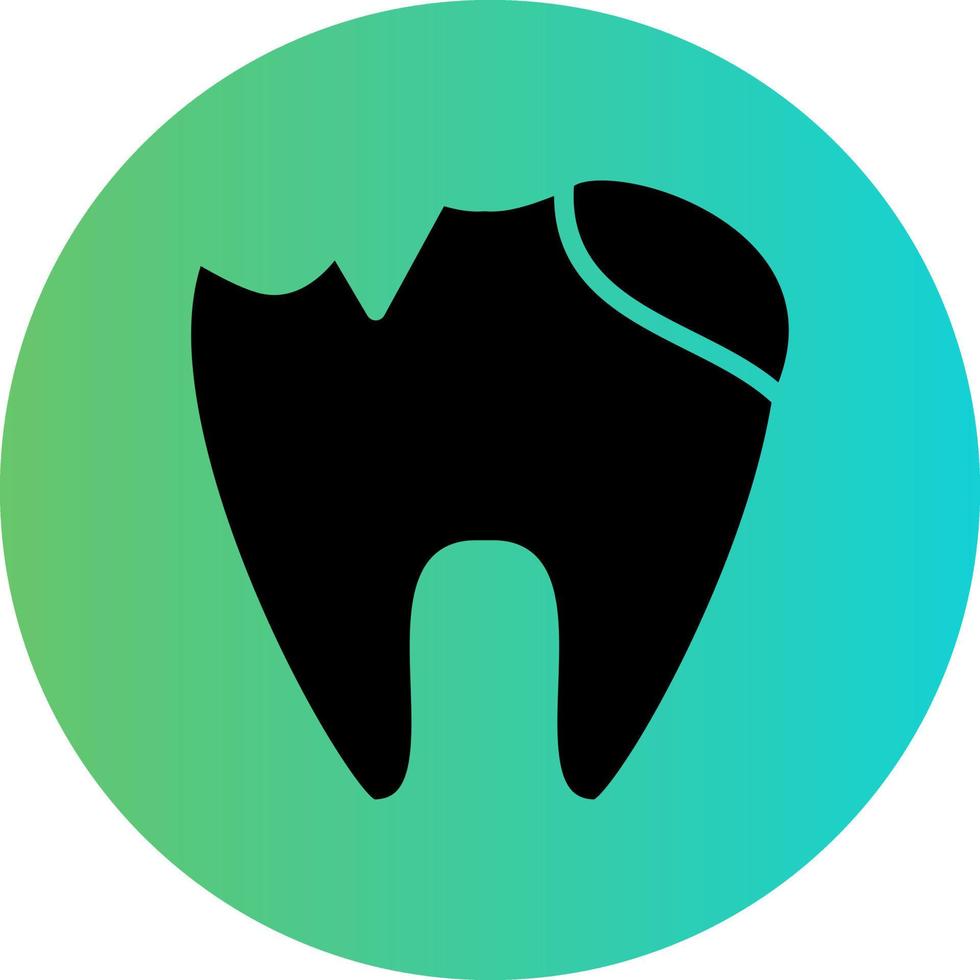 Tooth Decayed Vector Icon Design