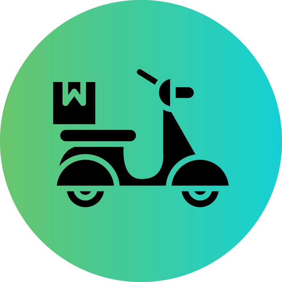 Motorbike Delivery Vector Icon Design