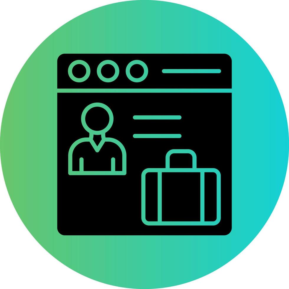 Web Portfolio Vector Icon Design