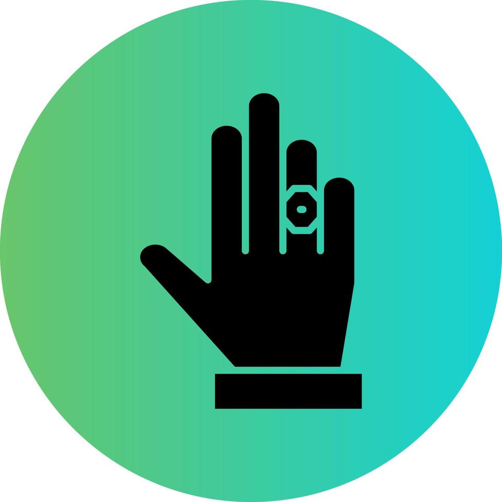 Ring in Hand Vector Icon Design