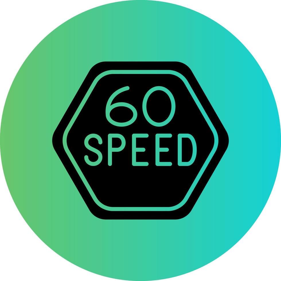 Speed Limit Vector Icon Design