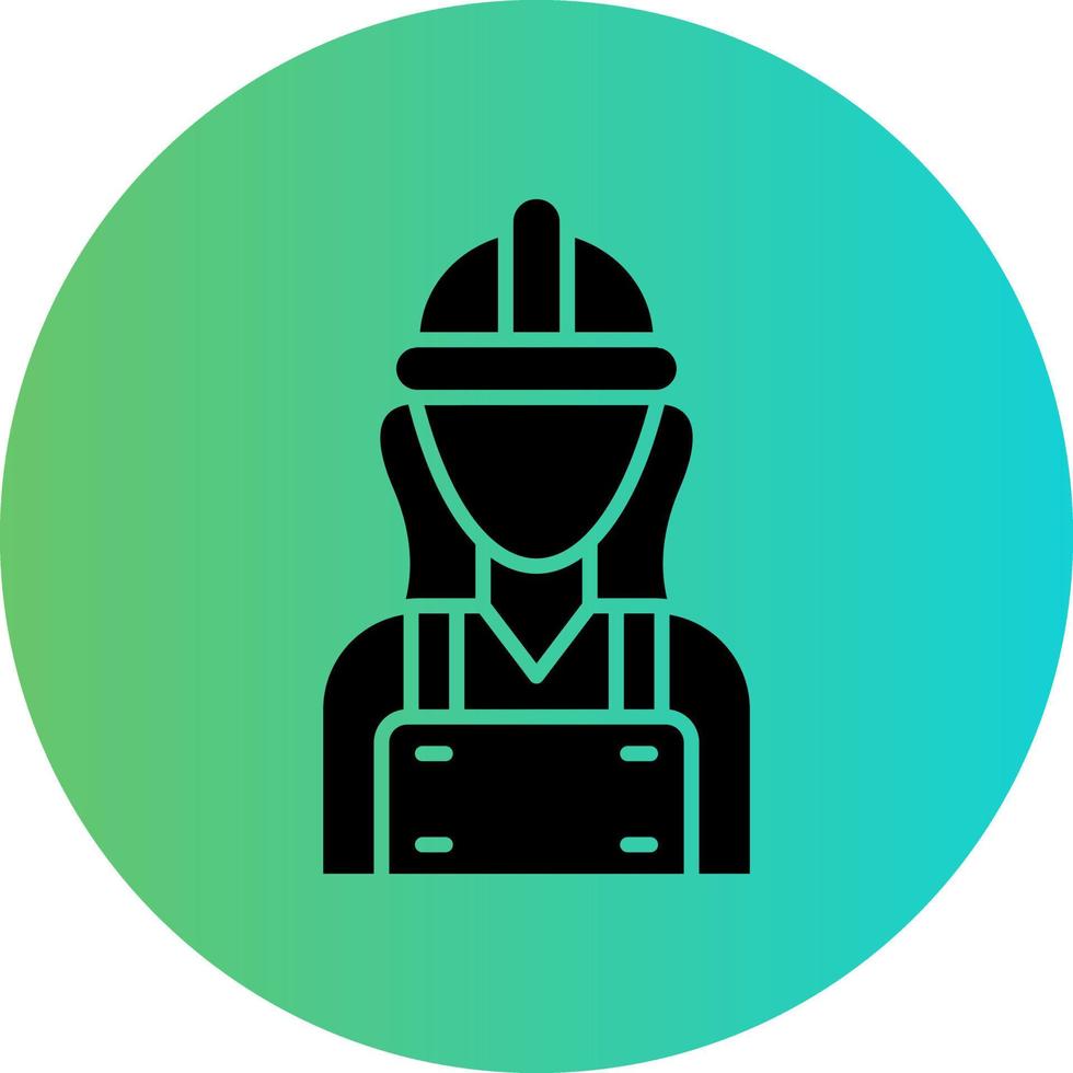Lady Worker Vector Icon Design