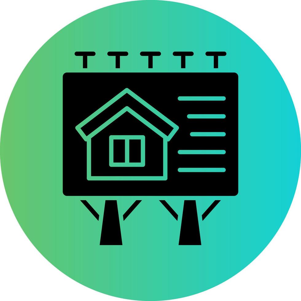 House Billboard Vector Icon Design