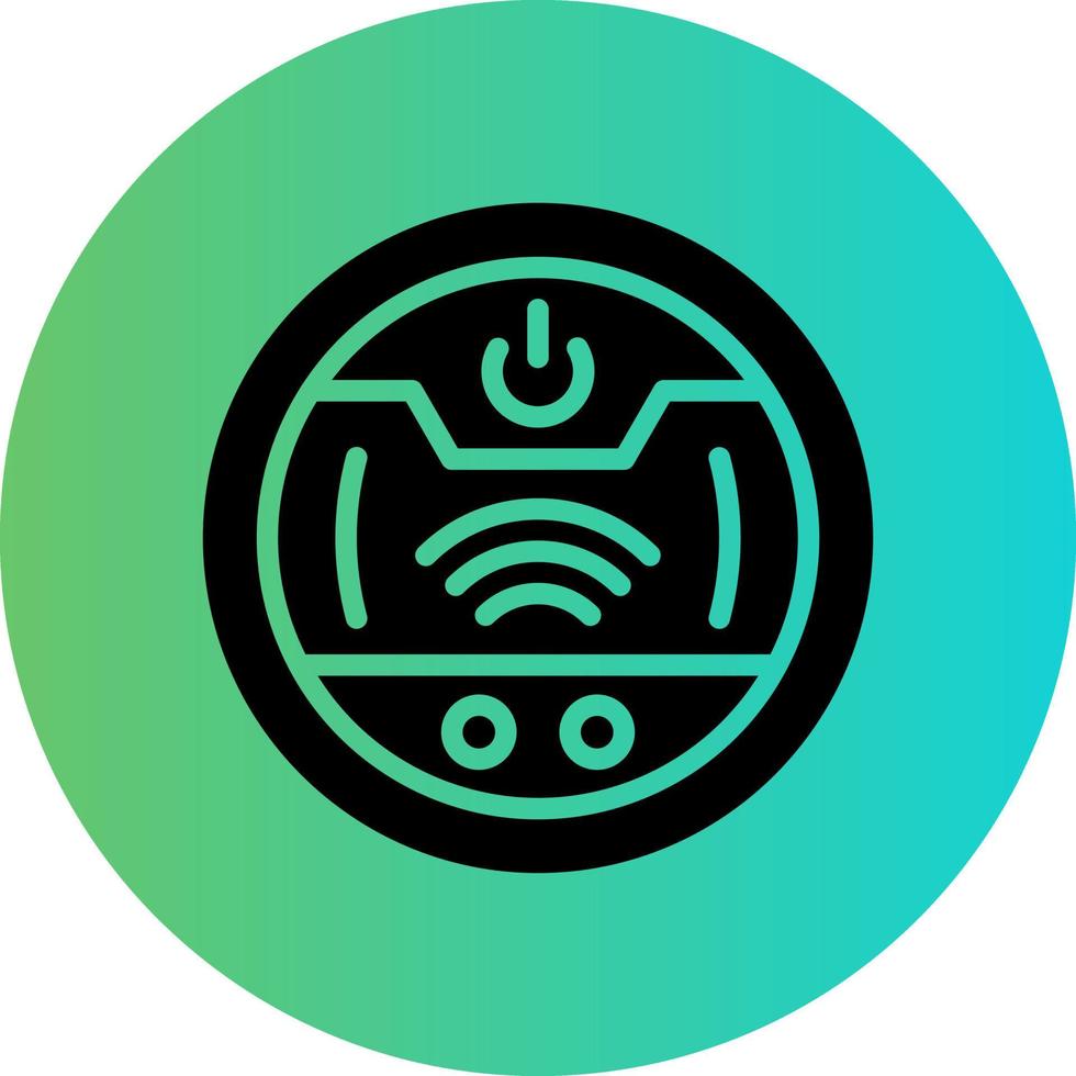 Robot Vaccum Vector Icon Design