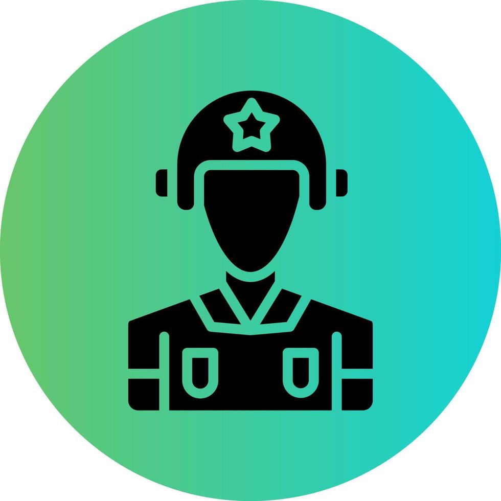 Army Pilot Vector Icon Design