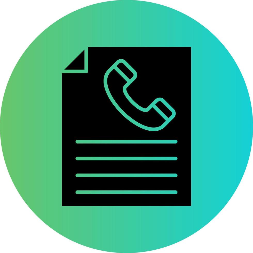 Contact Form Vector Icon Design
