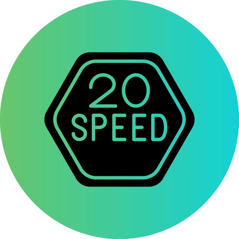 Speed Limit Vector Icon Design
