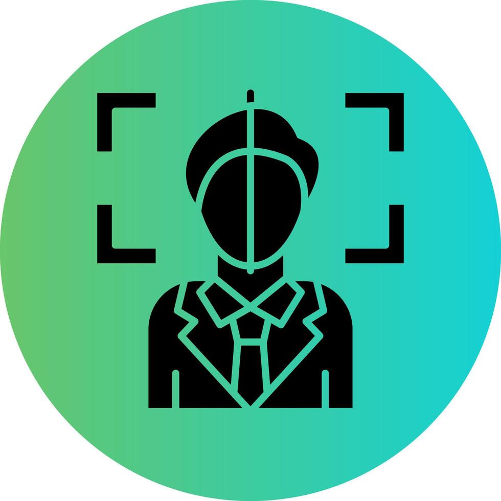 Face Scan Vector Icon Design