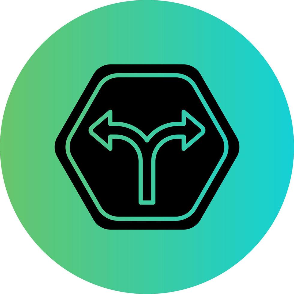 Split Road Vector Icon Design
