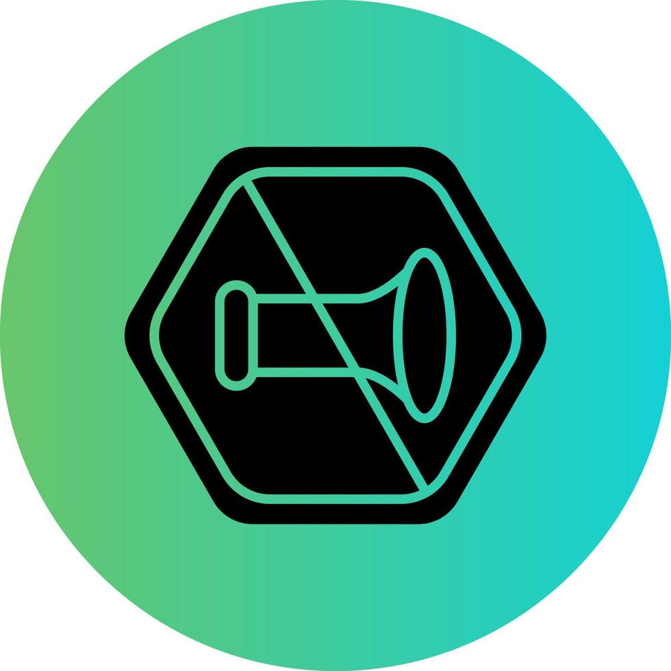 No Horn Vector Icon Design