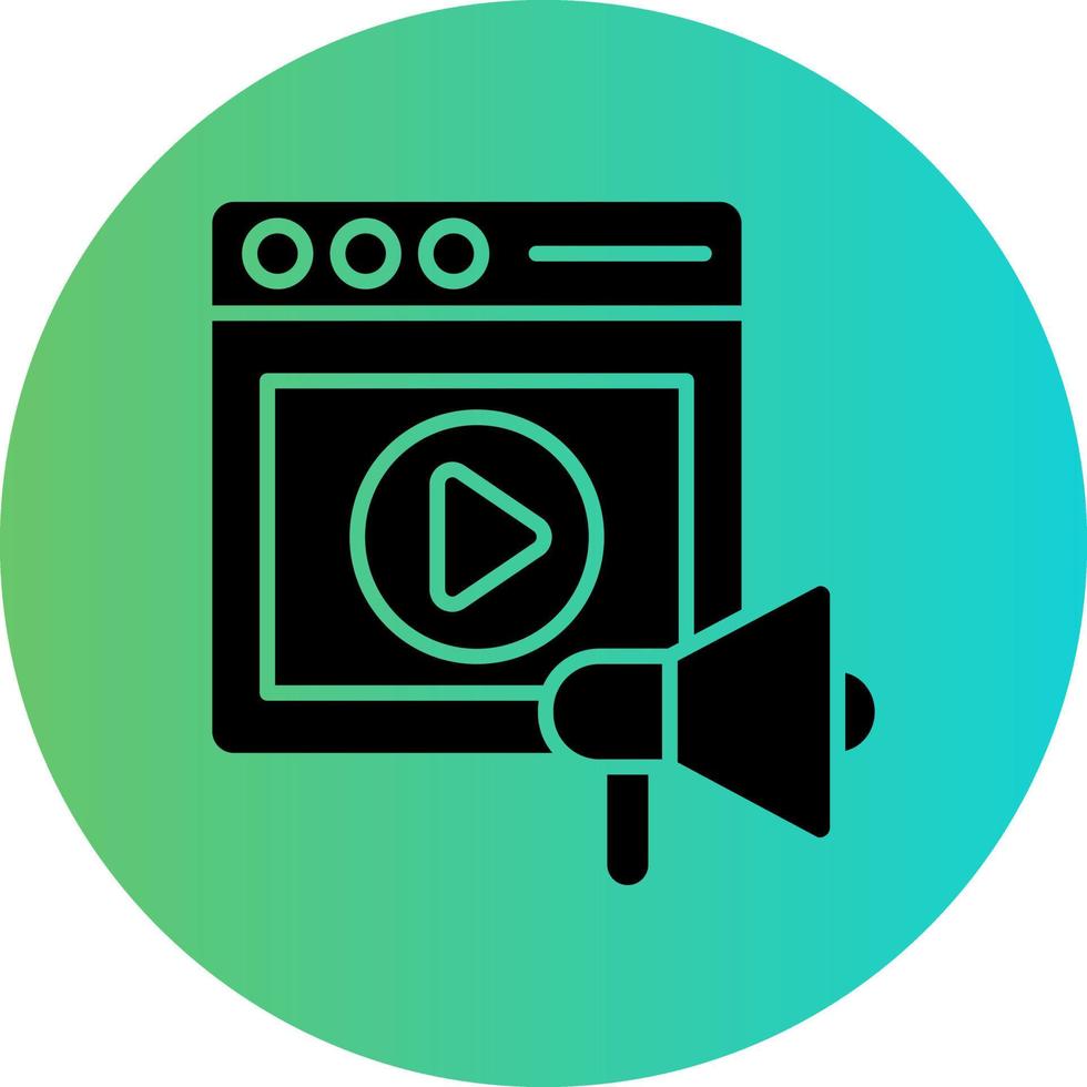 Video Marketing Vector Icon Design