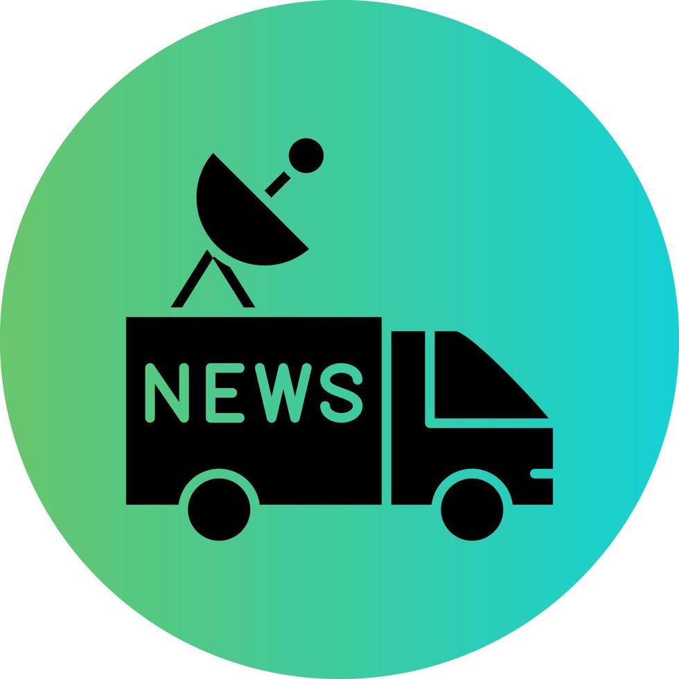 News Van Vector Icon Design