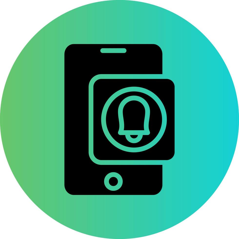 Smartphone Alarm Vector Icon Design