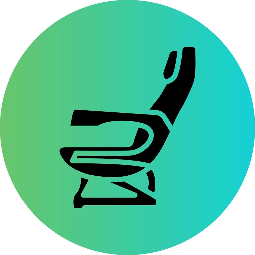 Airplane Seat Vector Icon Design